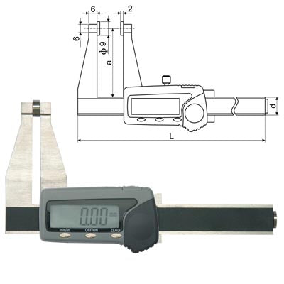 INSPEC  DIGITAL THICKNESS CALIPER 50MM 112-181