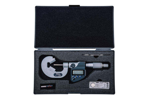 Mitutoyo Digital 3 Flute V-Anvil Micrometer 10.16-25.4mm/0,4-1" 314-362-30 Without grooves