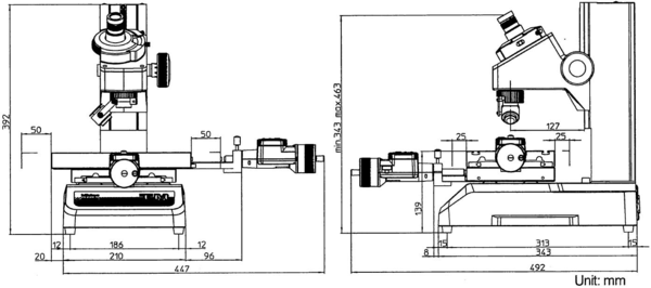 Mitutoyo 176-819D TM-1005B Toolmaker microsope 100x50 mm