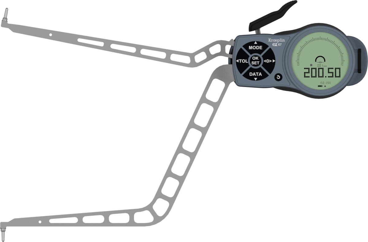 Digital Internal Caliper Gauge 150-200mm, 0.01mm L4150, depth 192mm