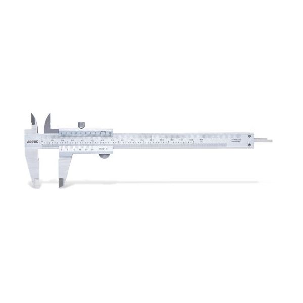 Accud 121-008-12 Analogue Vernier Caliper 200 mm/8'' Graduation: 0.02 mm | 0.001 in Accuracy: ±0,03 mm