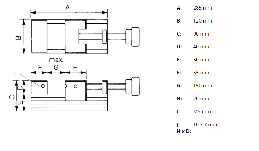 930-612 Precision Vice 150mm Clamping Width