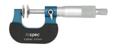 Inspec Disc Micrometer Range 0-25 grad .01mm anvils 20mm Item number 200-21-000